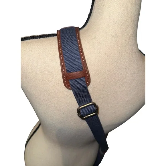 The Sak Crossbody Navy Blue Crochet Tassel Charm Zipper Pocket Bag Purse - Picture 3 of 12